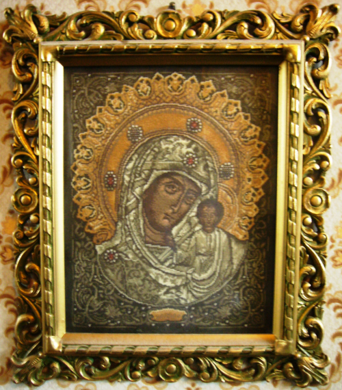 Madonna of Kazan XVIII-th century 22x28 cm. 17 colours